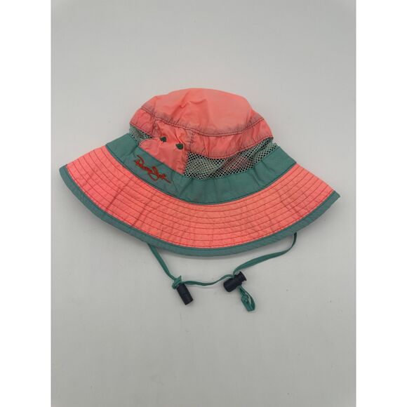 Panama Jack Kids Bucket Hat w/ String and Mesh 54 CM Green & Orange - Picture 4 of 6